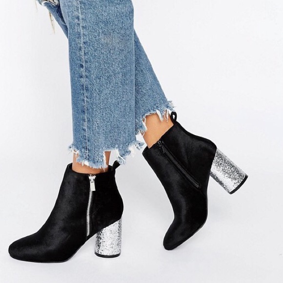 circle heel booties